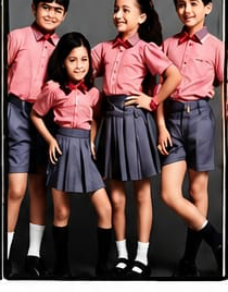 Students in summer school uniforms